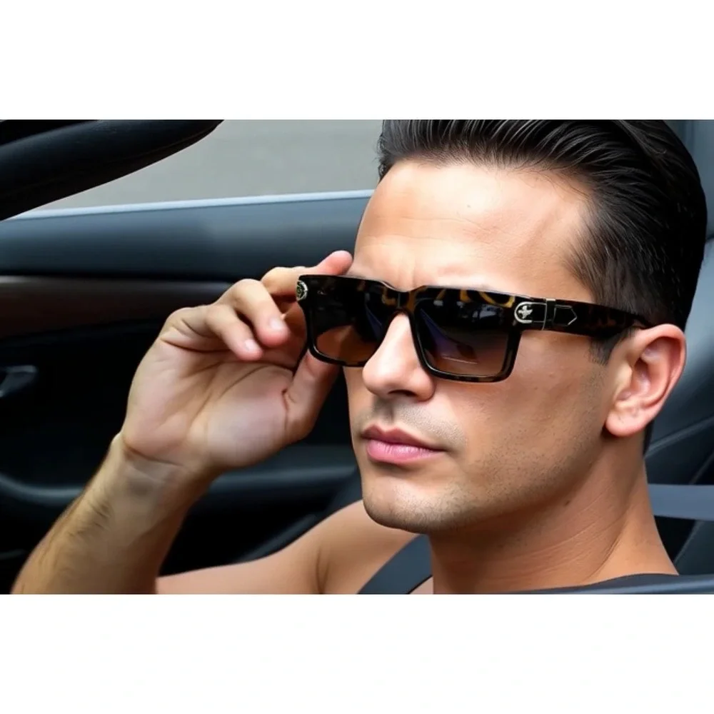 Sunglasses Women Men Sunglasses Tortoise Square Shades Hip Hop Style Small Lens‎